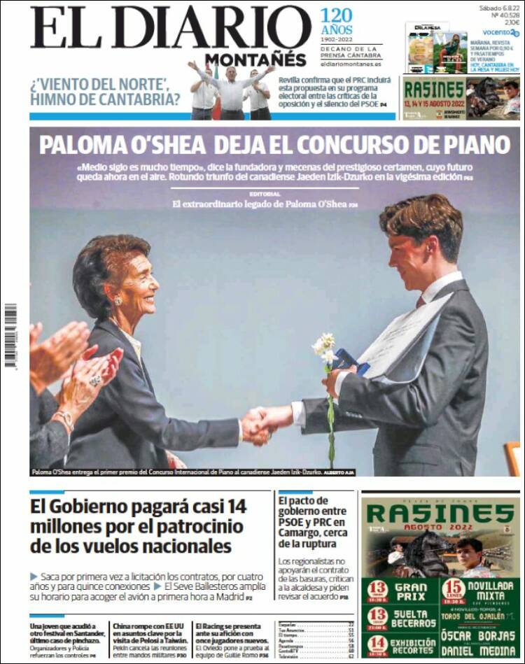 Portada de El Diario Montañés (Espa&ntilde;a)