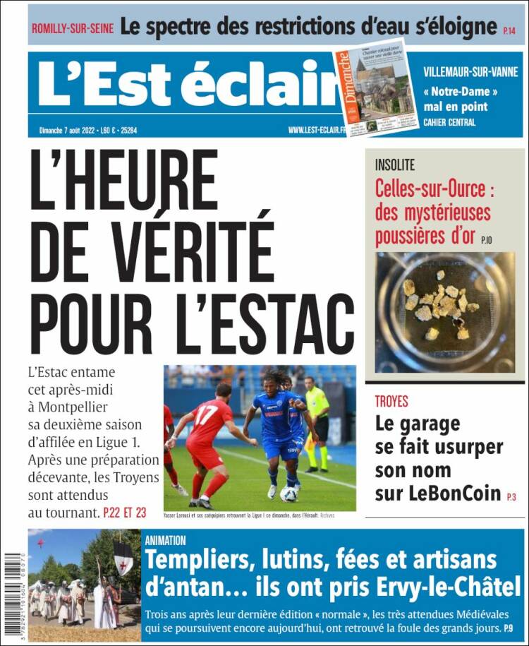 Portada de L'Est Eclair (Francia)