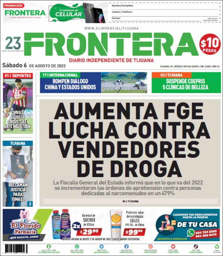 Portada de Frontera (México)