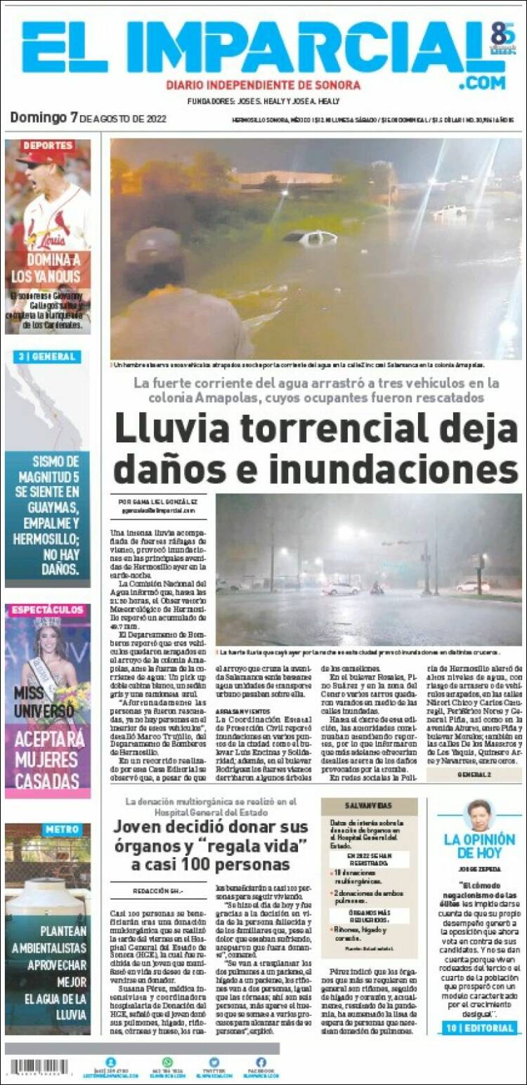 Portada de El Imparcial (México)