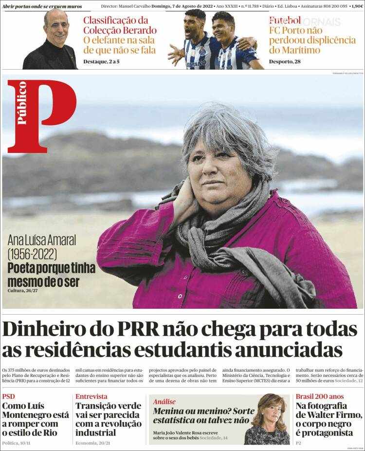 Portada de Público (Portugal)