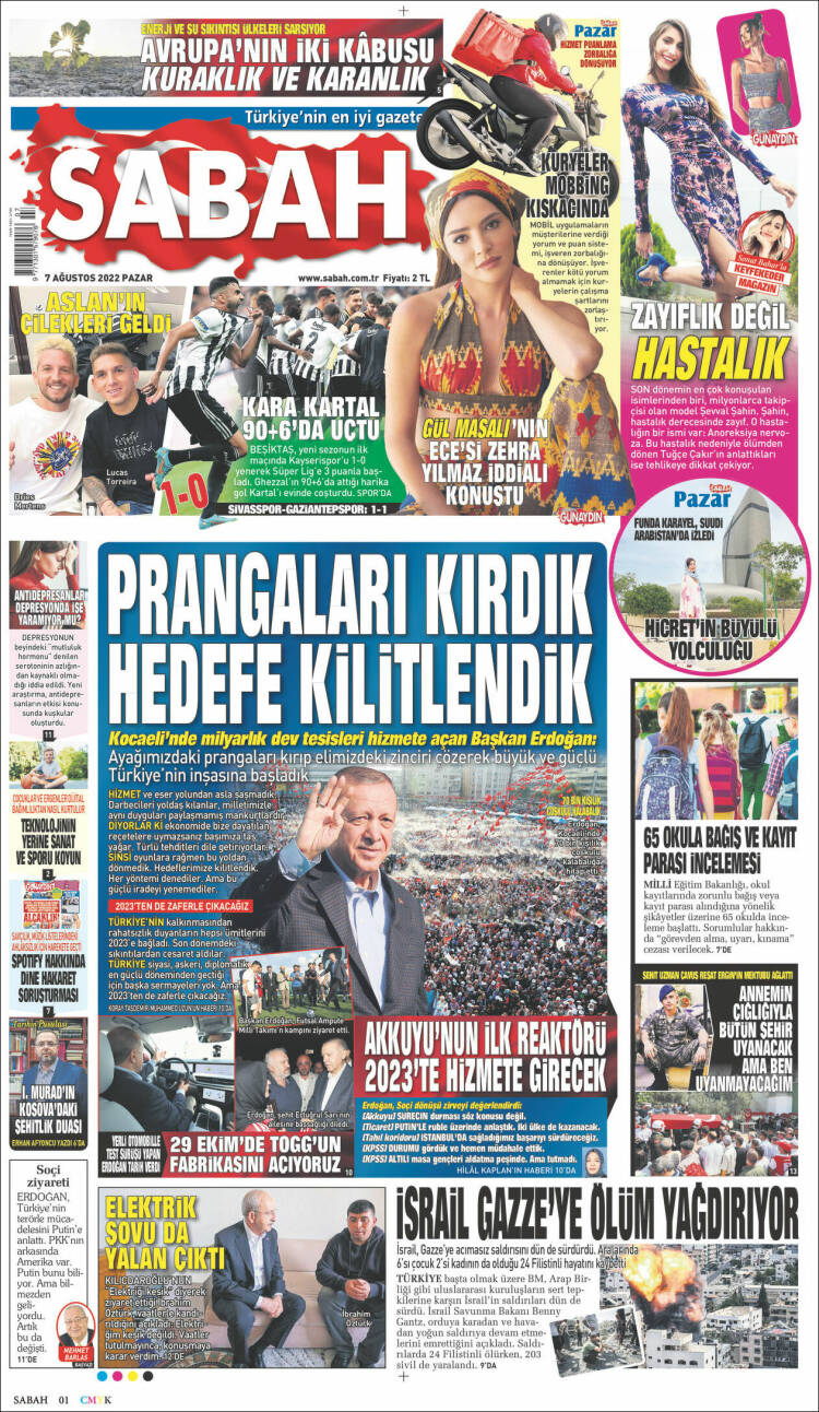 Portada de Sabah (Turqu&iacute;a)