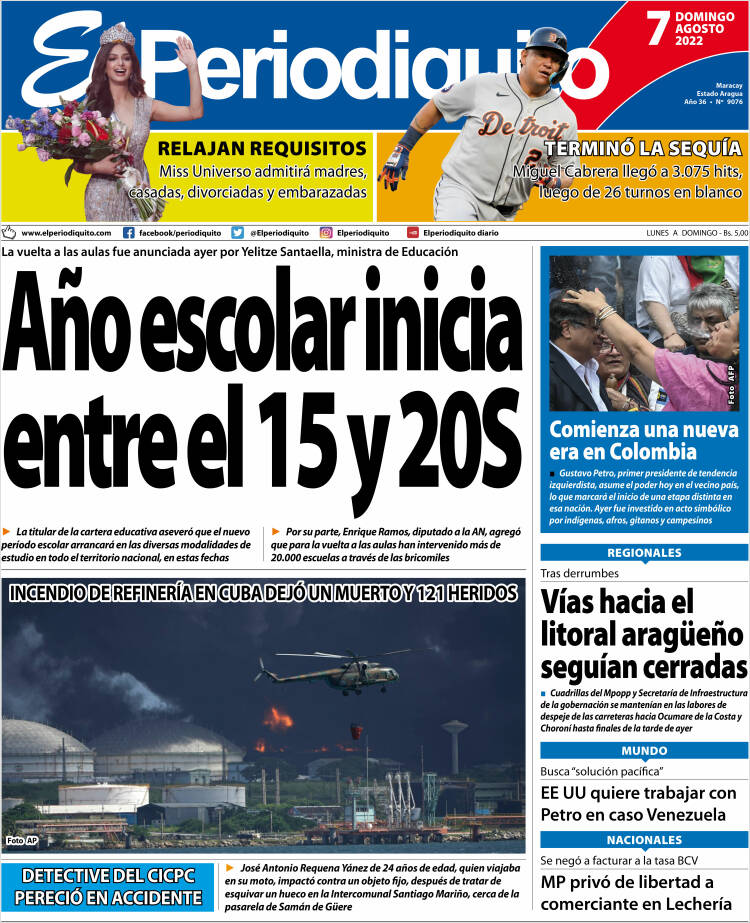 Portada de Periodiquito de Aragua (Venezuela)