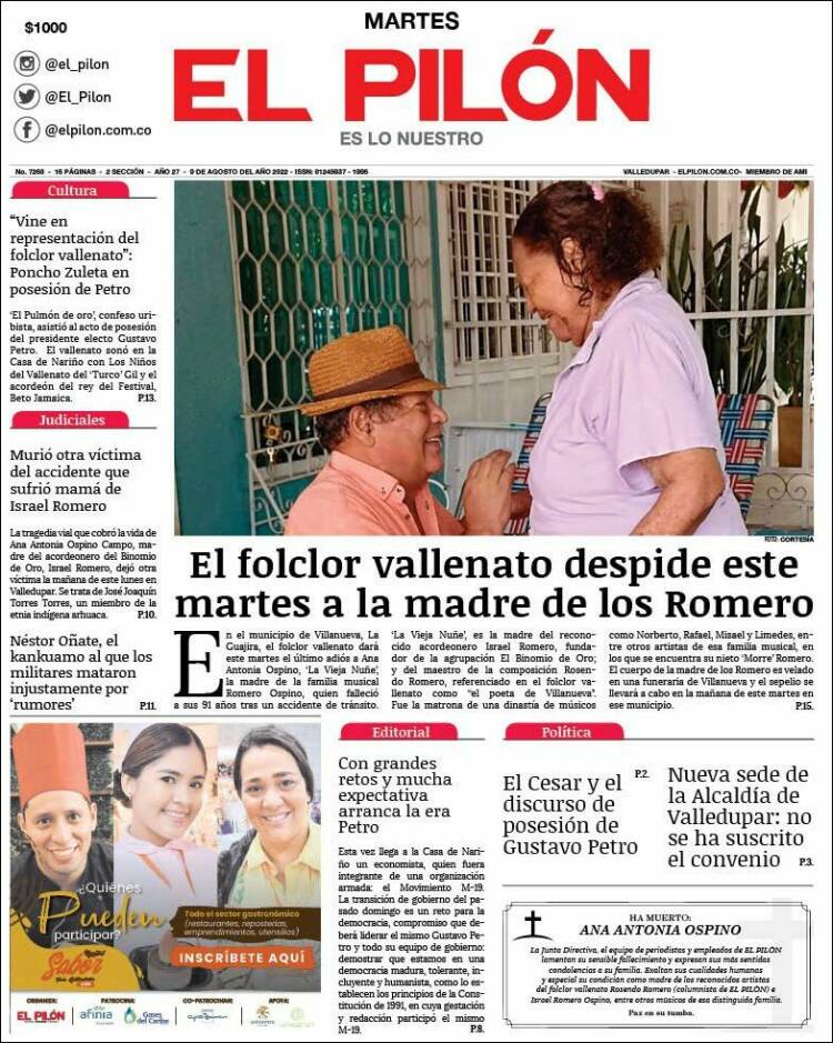 Portada de El Pilón (Colombia)