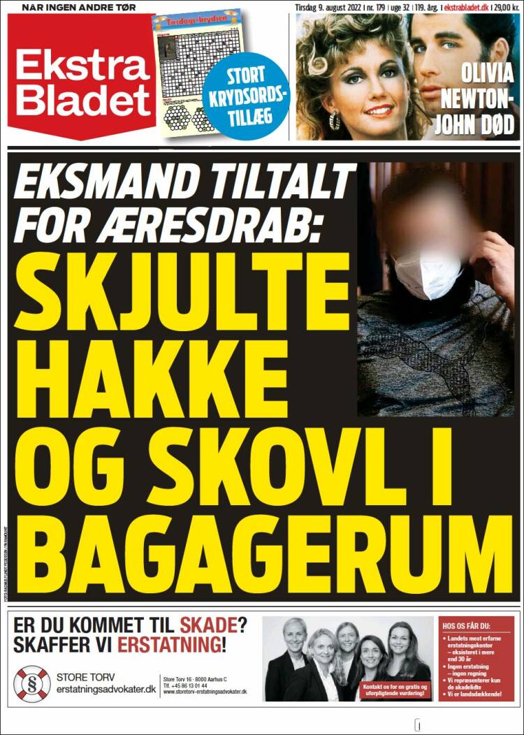 Portada de Ekstra Bladet (Dinamarca)