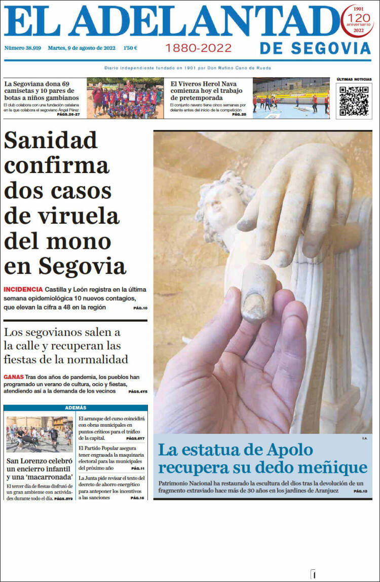 Portada de El Adelantado de Segovia (España)