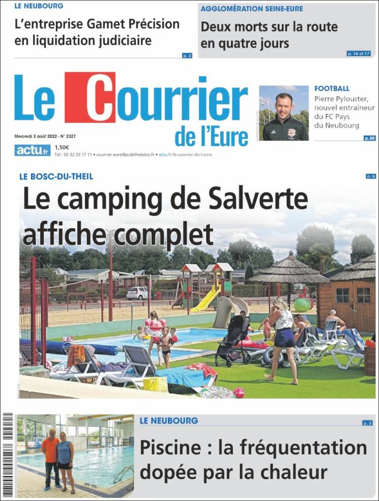 Portada de Le Courrier de l'Ouest (Francia)