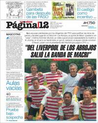 Portada de Página/12 (Argentina)