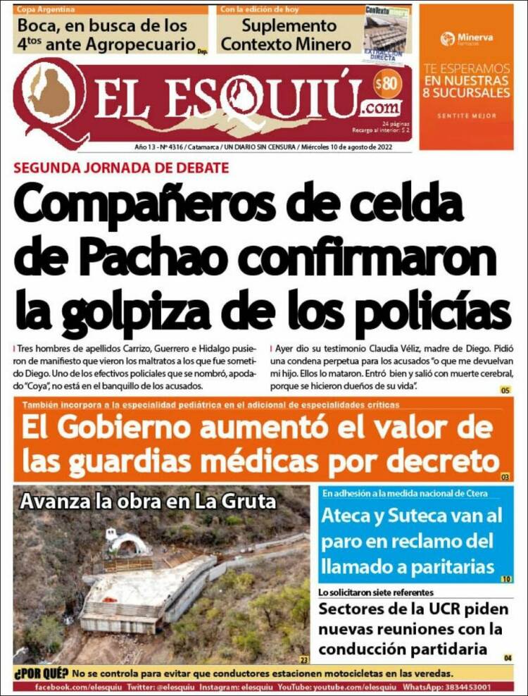 Portada de El Esquiu (Argentina)