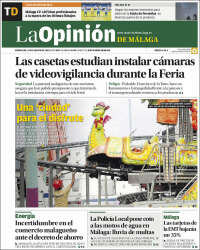 Portada de La Opinión de Málaga (España)