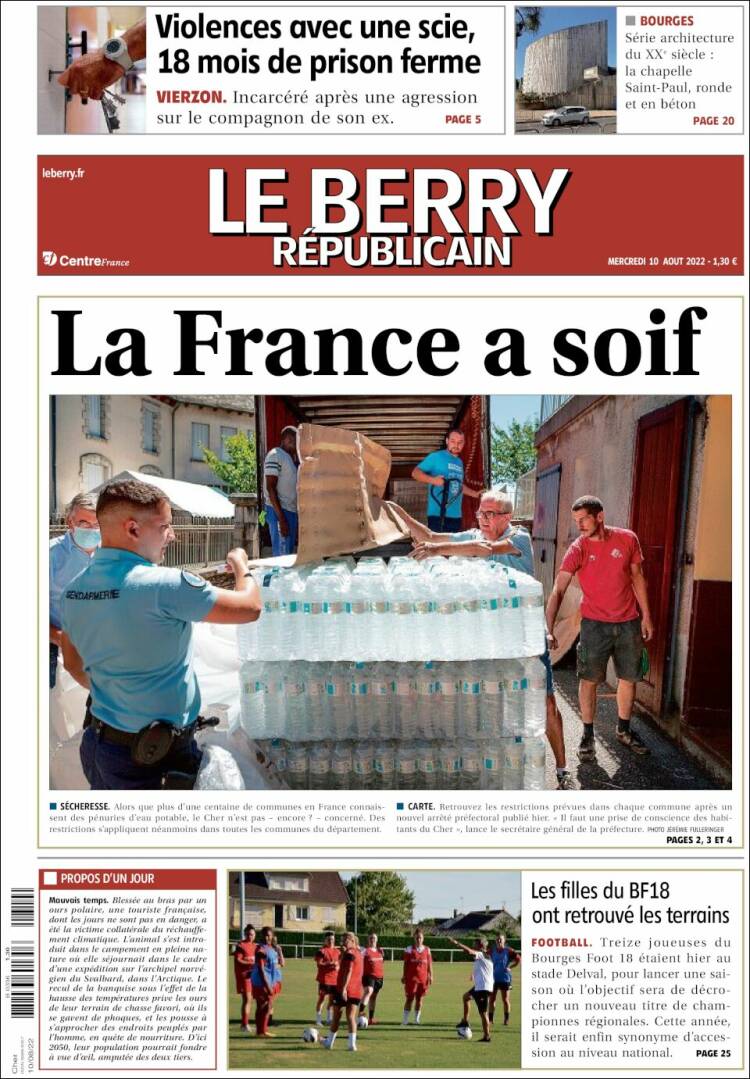 Portada de Berry Republicain (Francia)