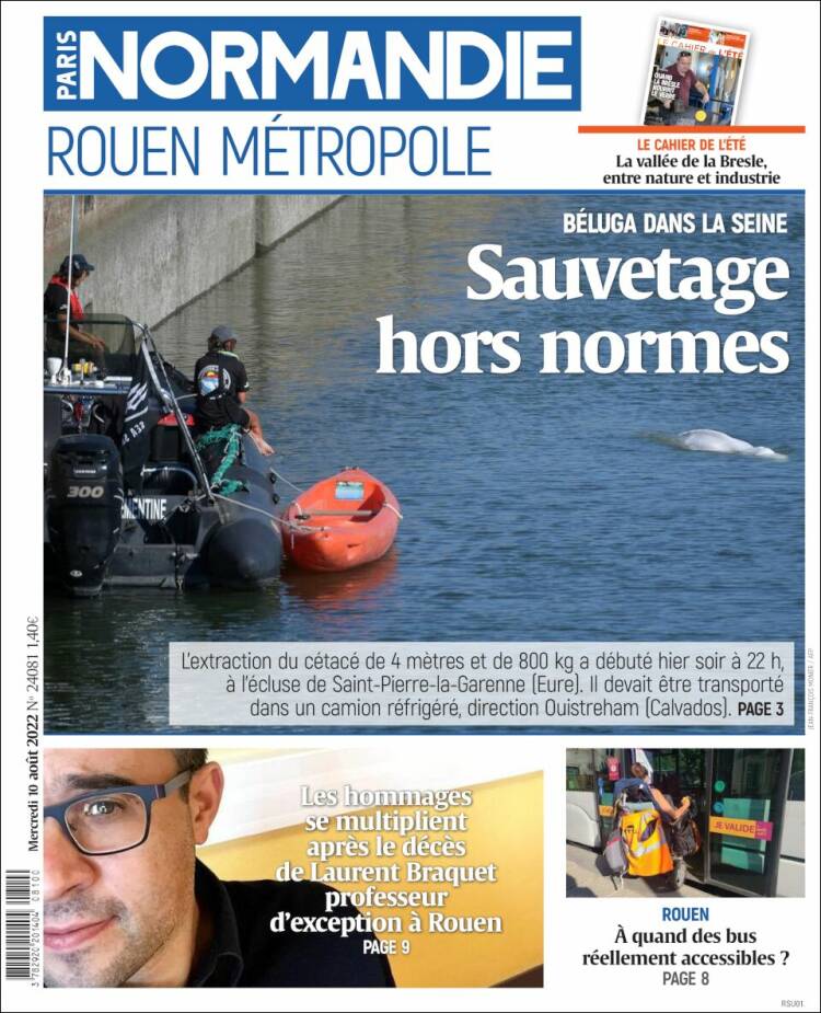 Portada de Paris Normandie (Francia)