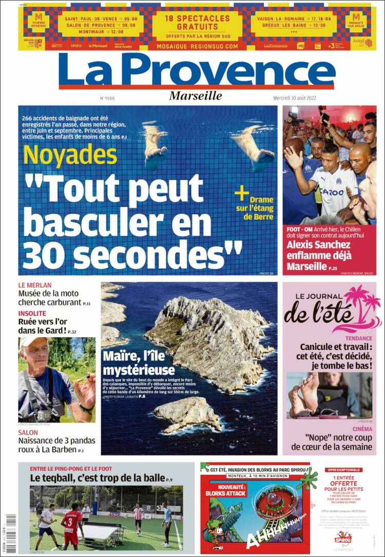 Portada de La Provence (Francia)