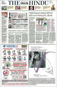 Portada de The Hindu (Inde)