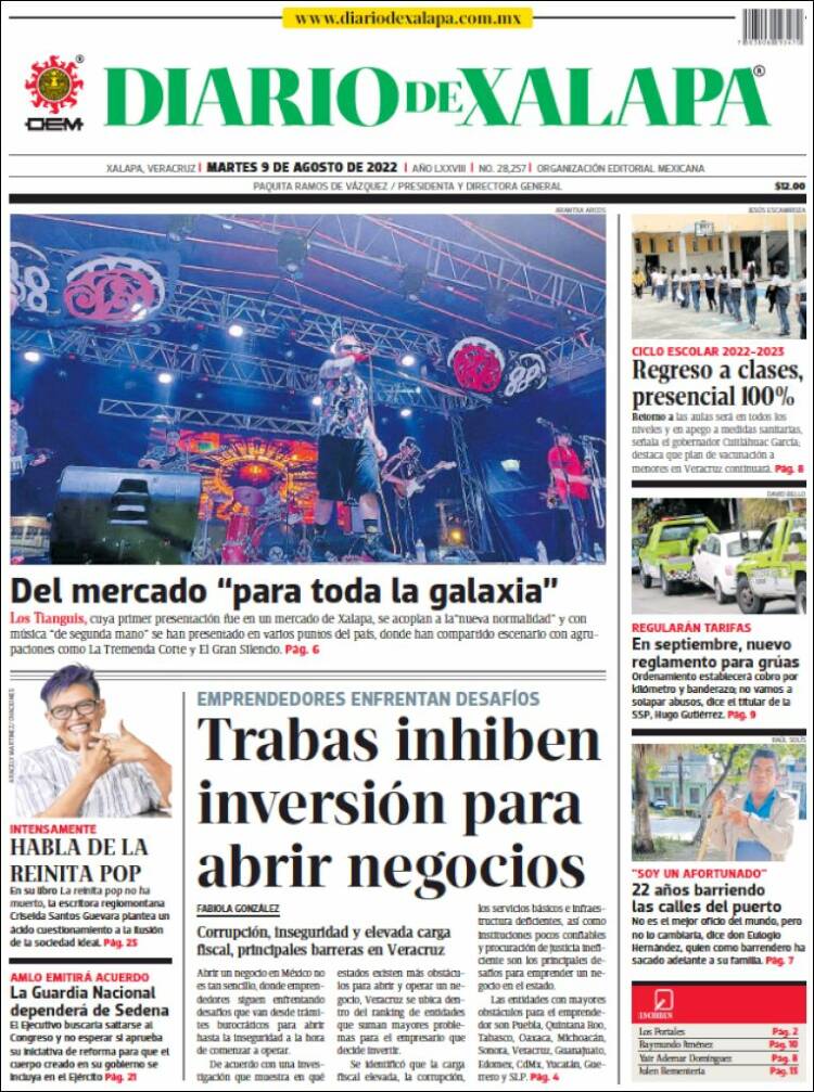 Portada de Diario de Xalapa (México)