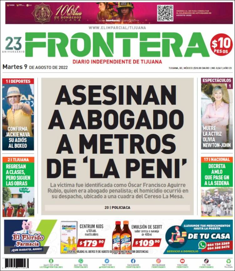 Portada de Frontera (México)