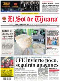 Portada de El Sol de Tijuana (México)