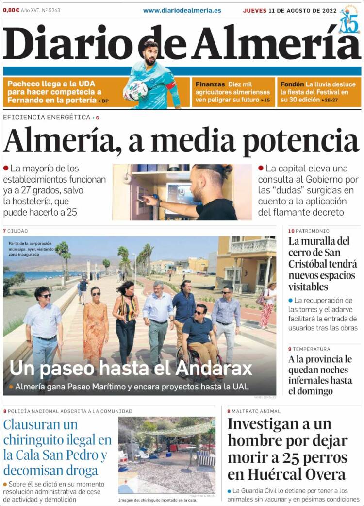 Portada de Diario de Almería (España)