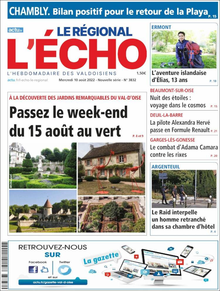 Portada de L'Echo de la Haute-Vienne (Francia)