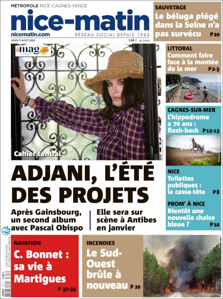 Portada de Nice-Matin (Francia)