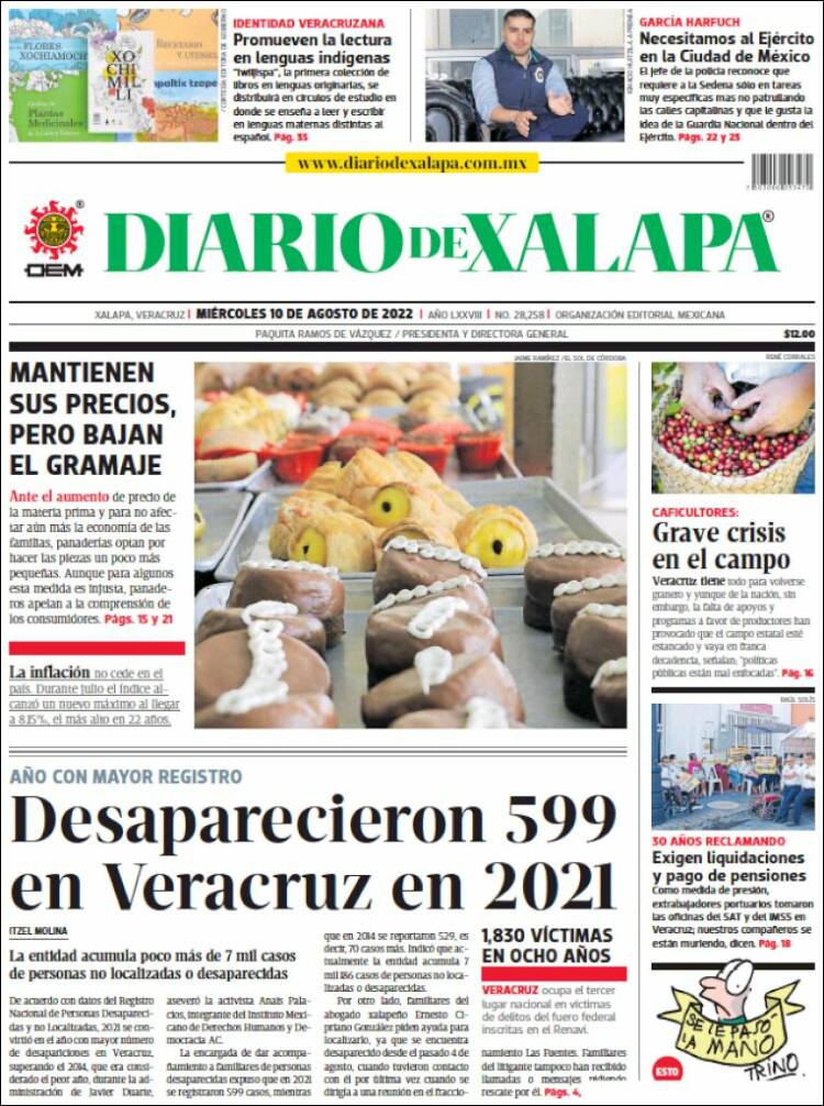 Portada de Diario de Xalapa (México)