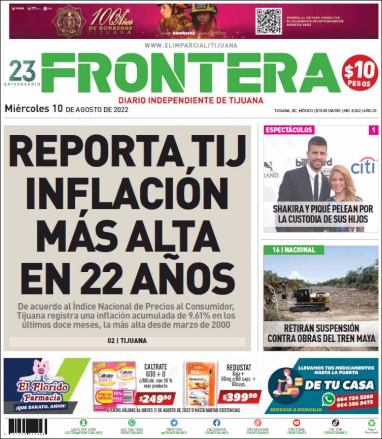 Portada de Frontera (México)