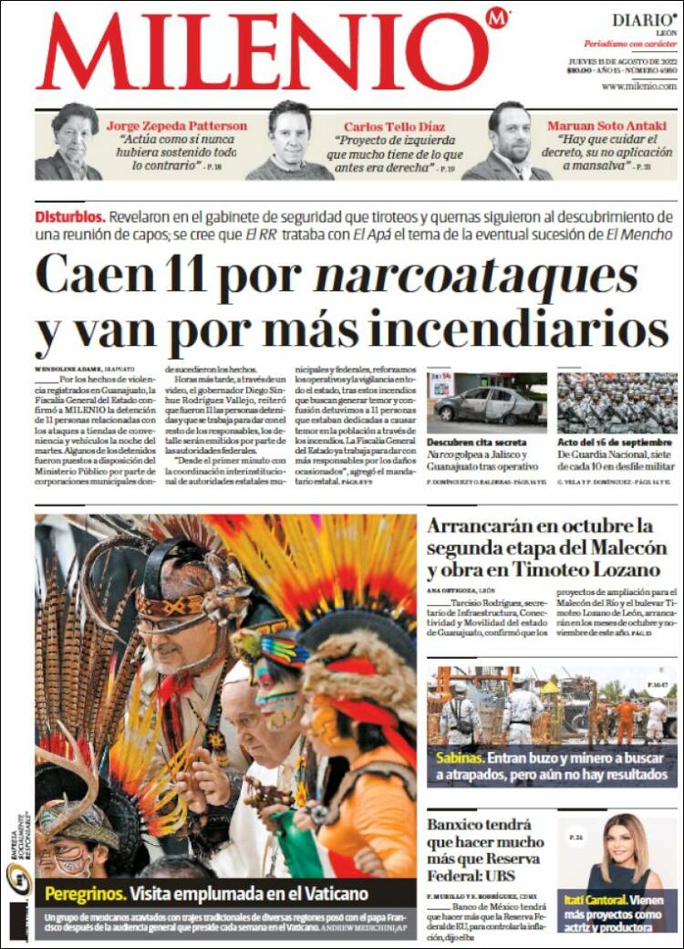 Portada de Milenio de León (México)