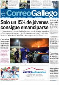 Portada de El Correo Gallego (España)