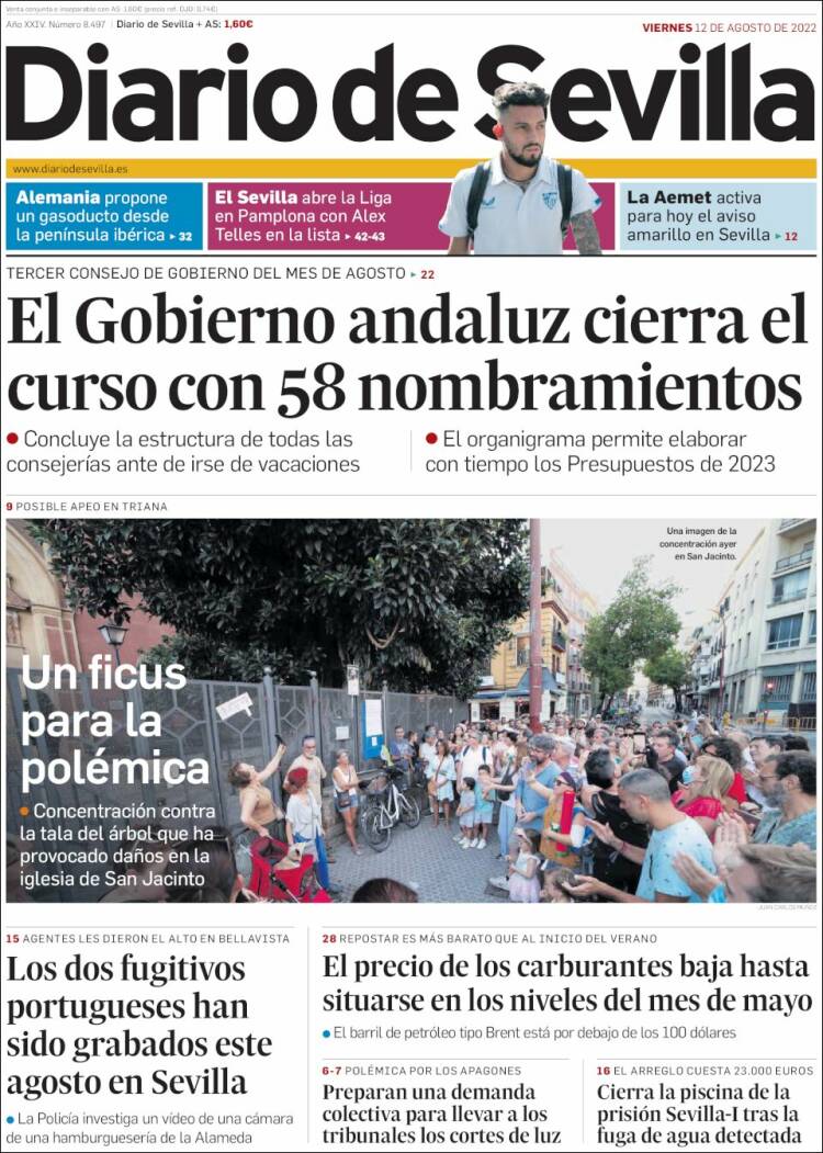 Portada de Diario de Sevilla (España)