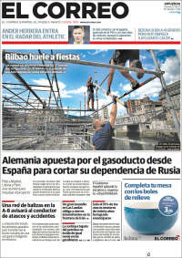 Portada de El Correo - Guipuzcoa (España)