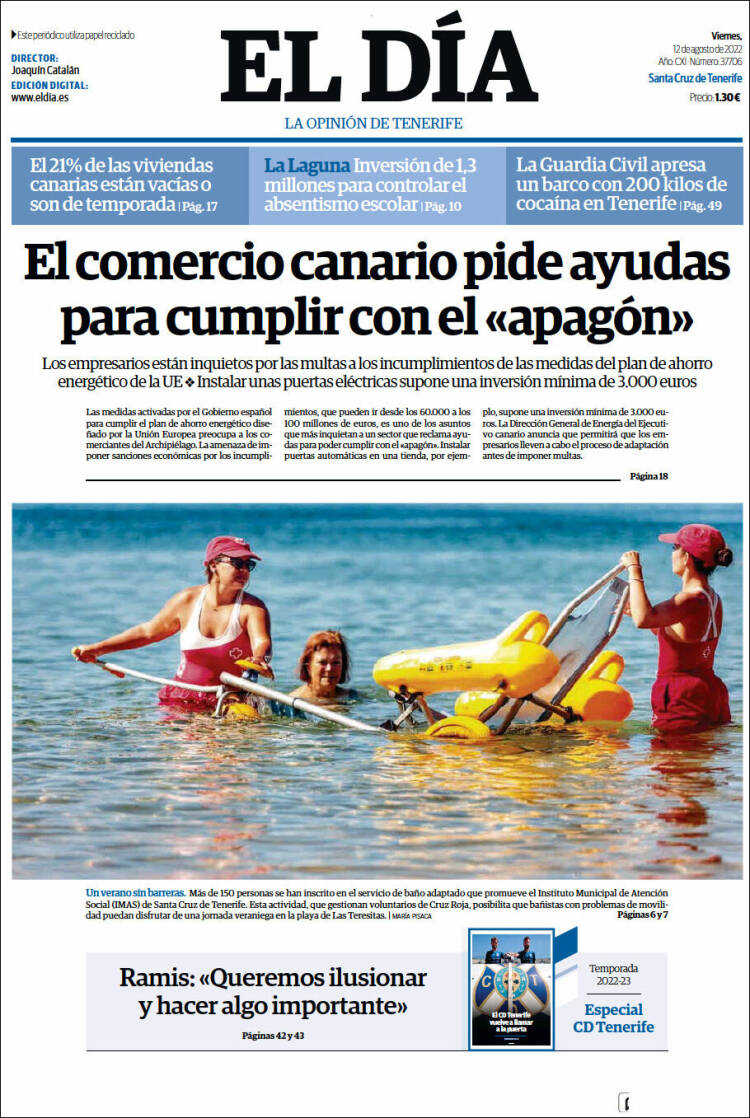 Portada de El Día (España)