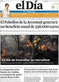 Portada de El Día de Córdoba (España)