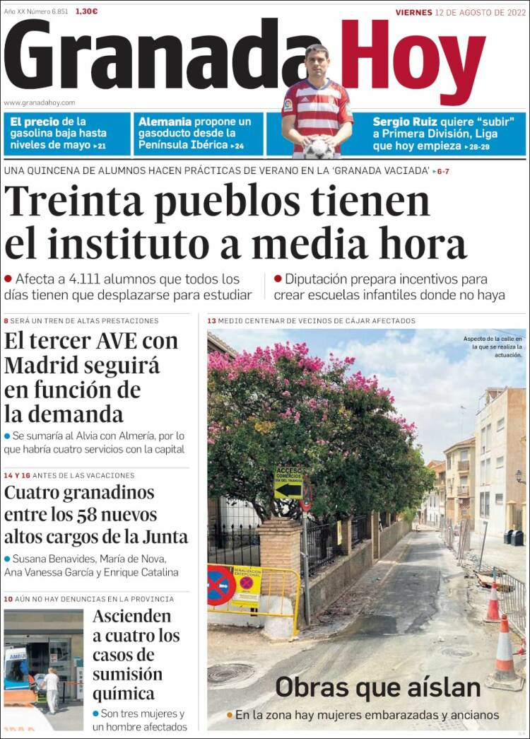 Portada de Granada Hoy (España)