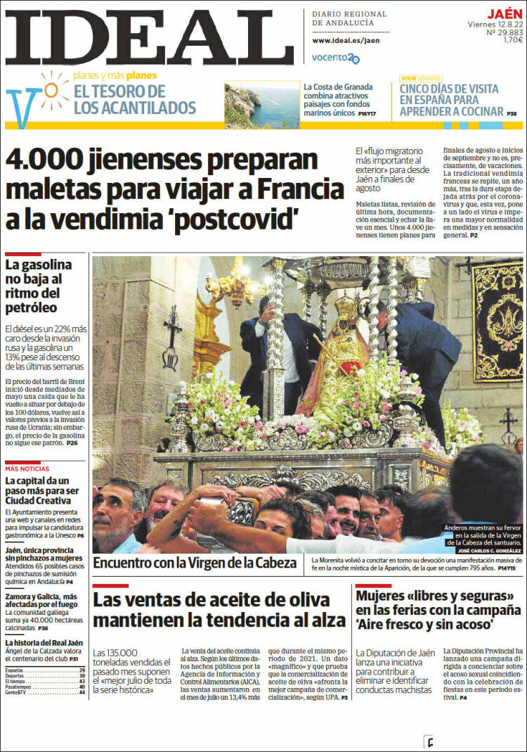 Portada de El Ideal de Jaén (España)