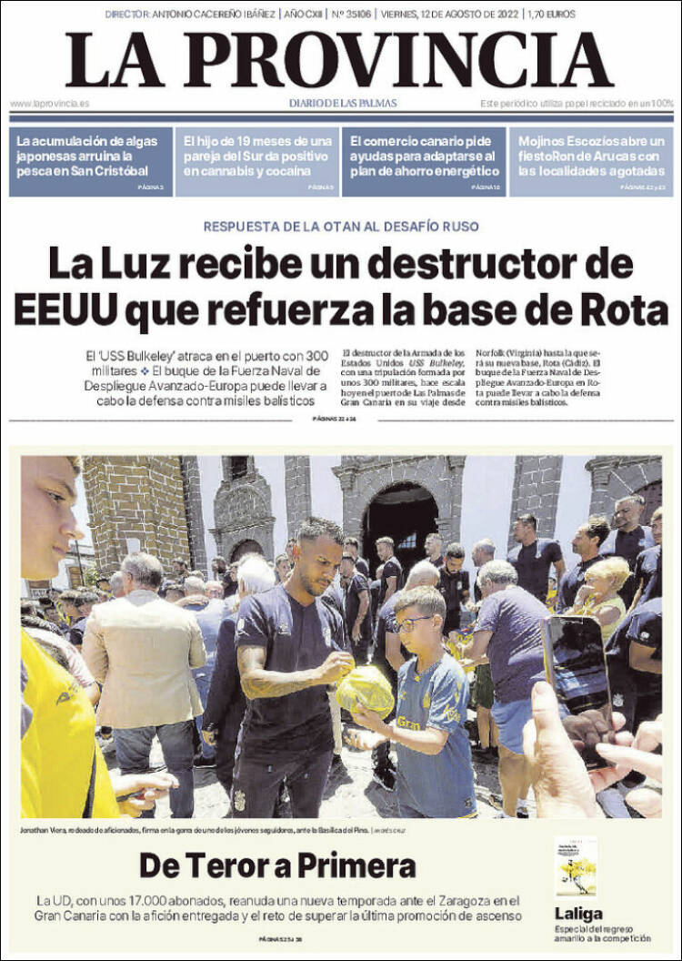 Portada de La Provincia (España)