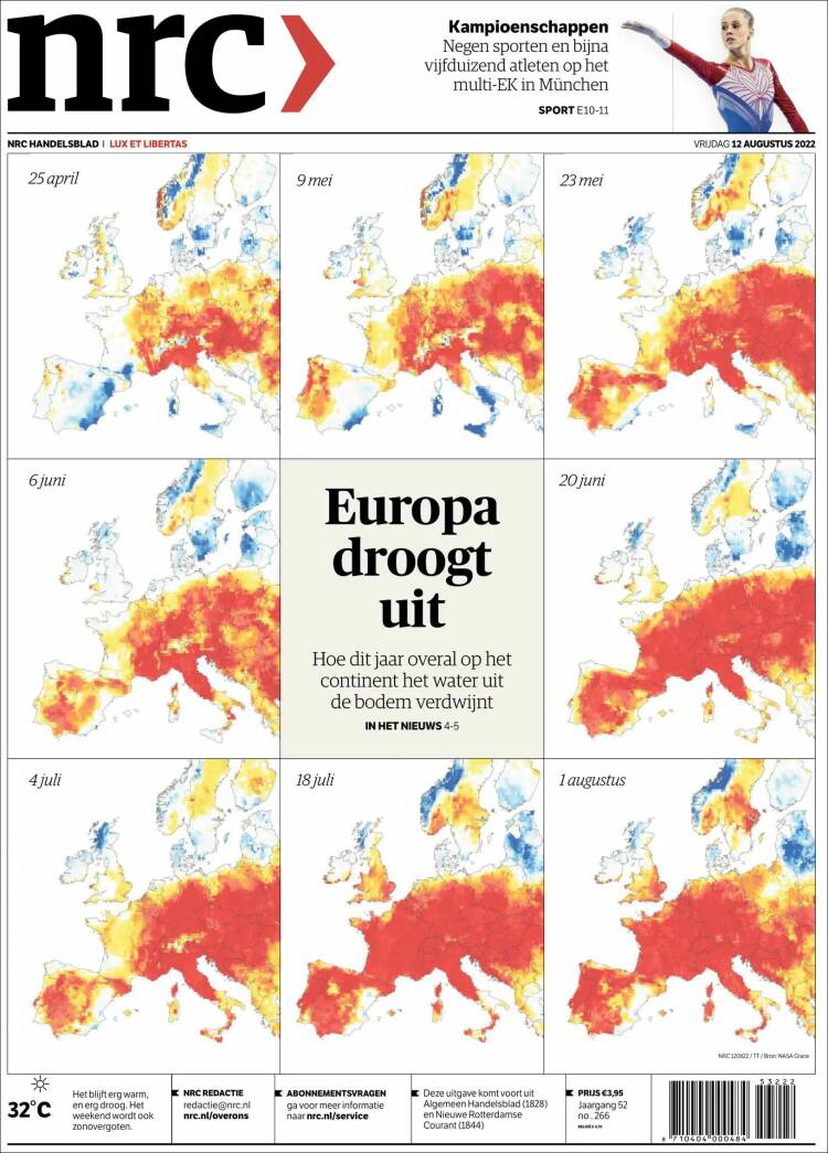 Portada de NRC Handelsblad (Pa&iacute;ses Bajos)
