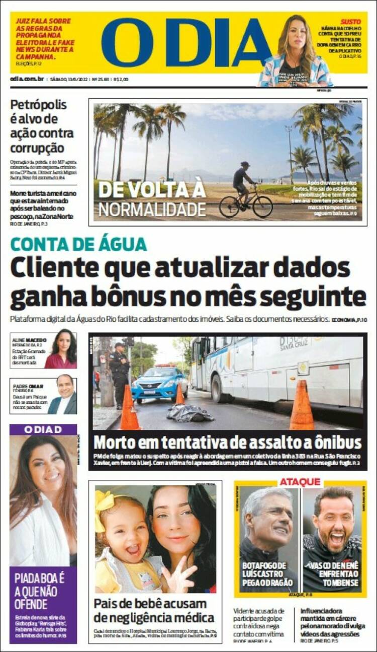 Portada de O Dia (Brasil)