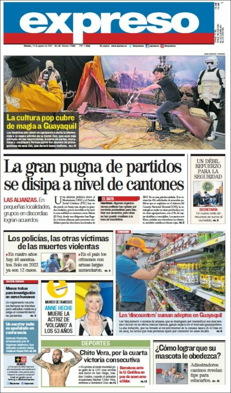 Portada de Expreso (Ecuador)