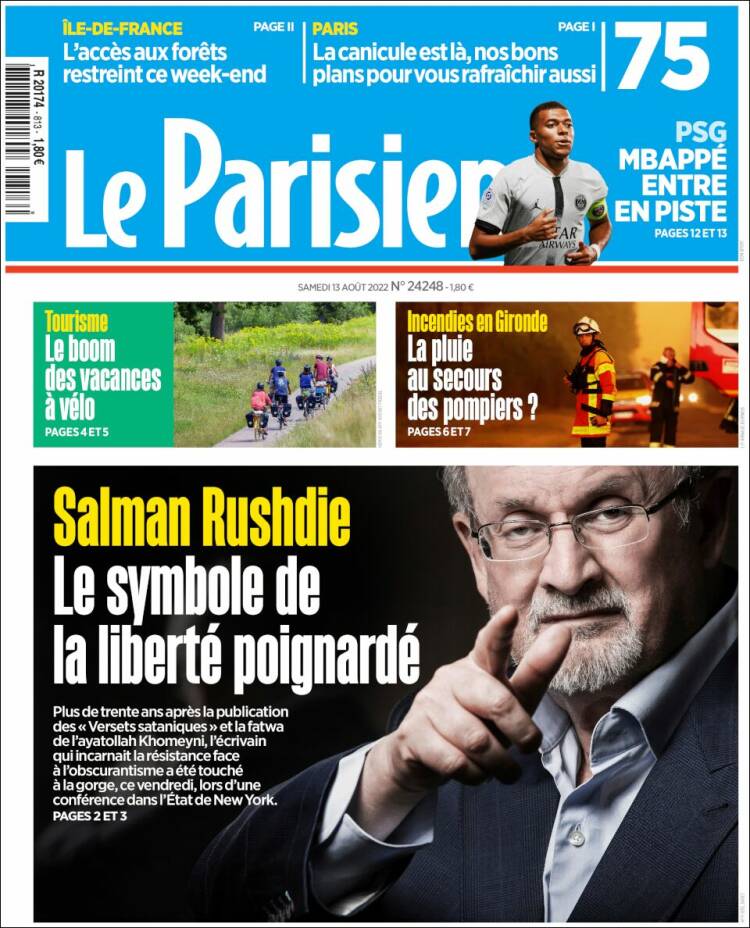 Portada de Le Parisien (Francia)