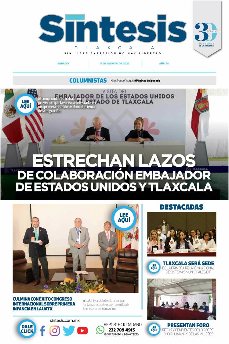 Portada de Síntesis de Tlaxcala (Mexico)