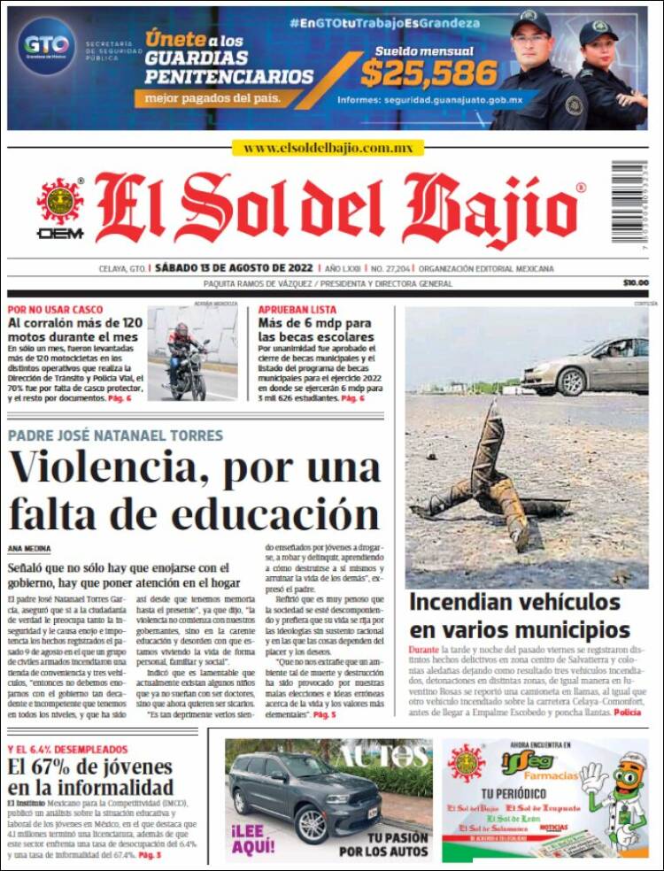 Portada de El Sol del Bajio (Mexico)