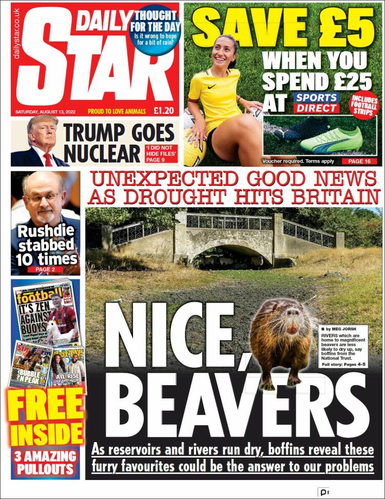 Portada de Daily Star (Reino Unido)