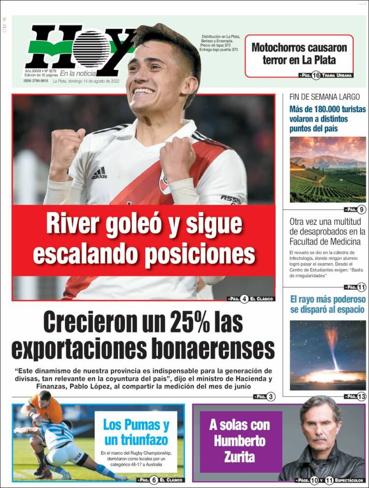 Portada de Diario Hoy (Argentina)