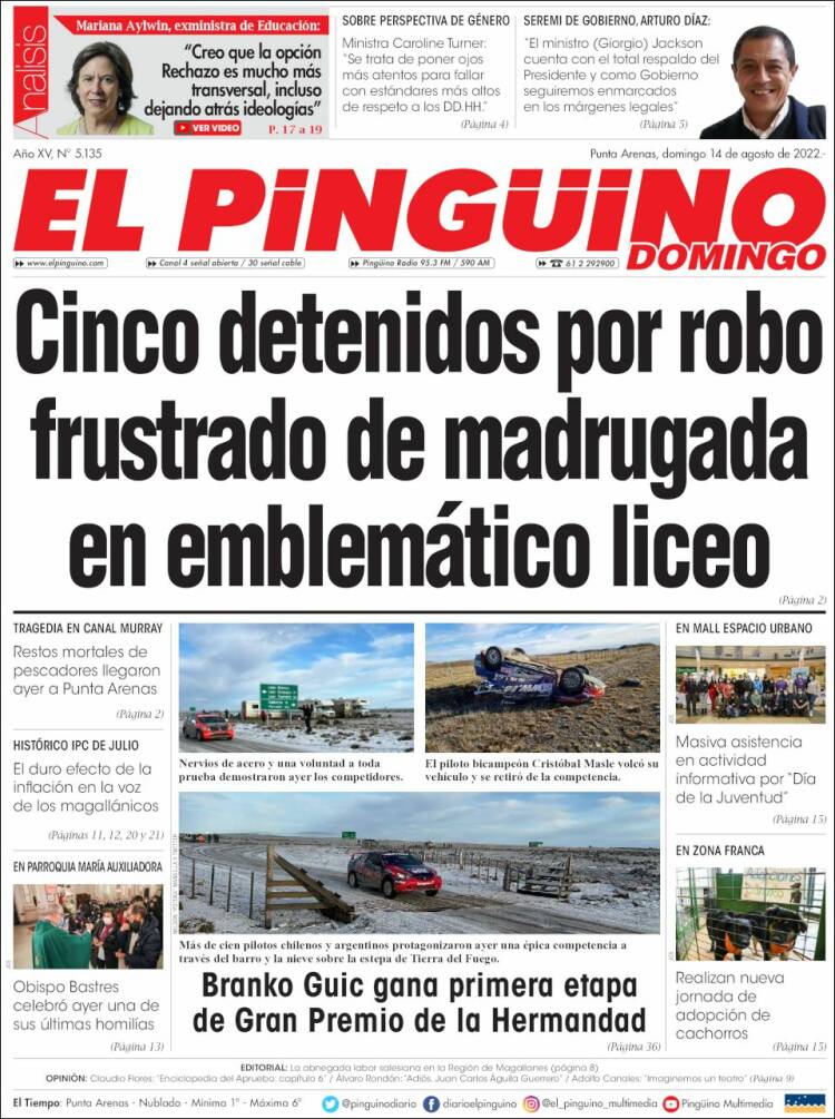 Portada de El Pingüino (Chile)