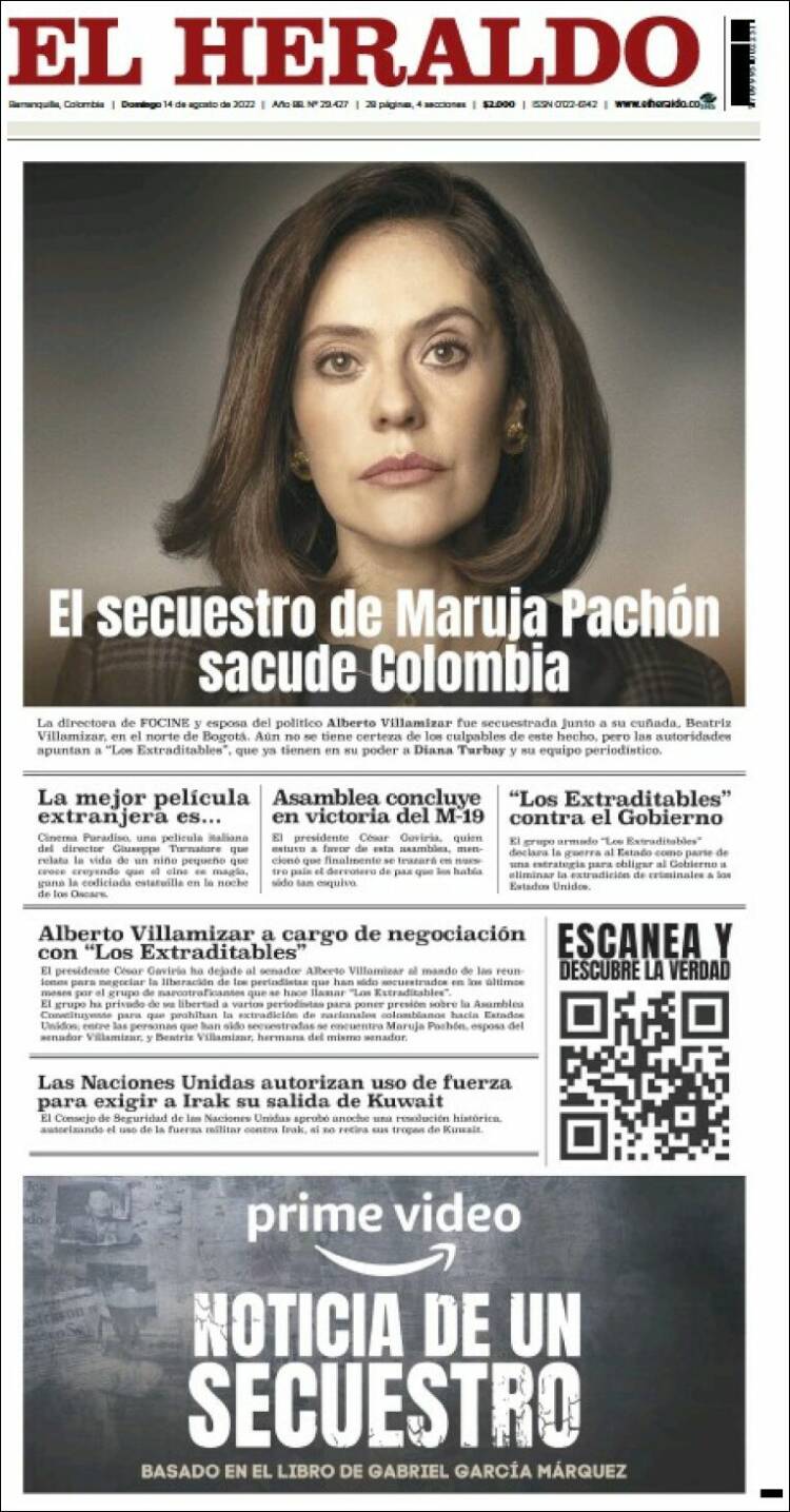Portada de El Heraldo (Colombia)