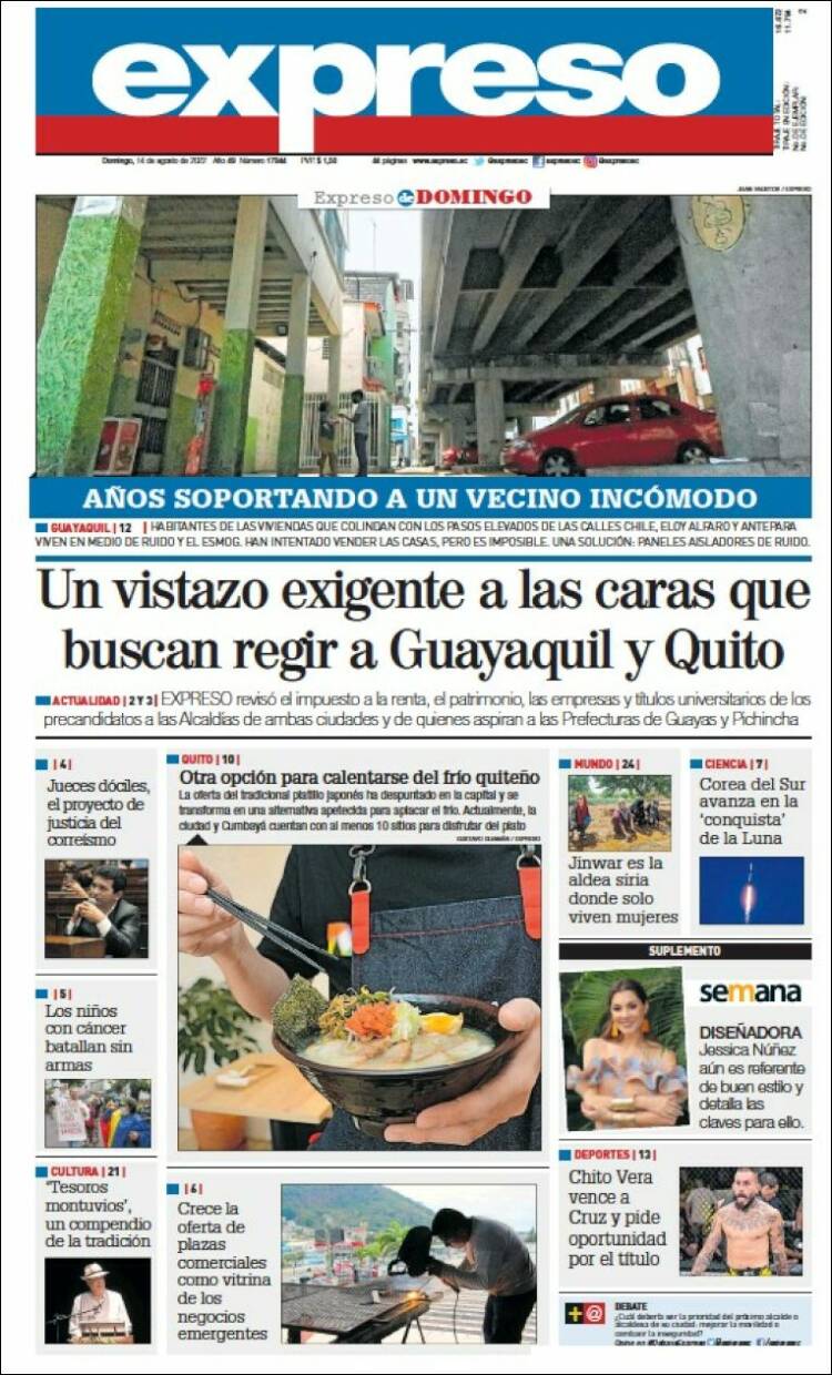 Portada de Expreso (Ecuador)