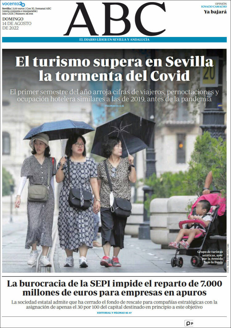 Portada de ABC - Sevilla (Espa&ntilde;a)