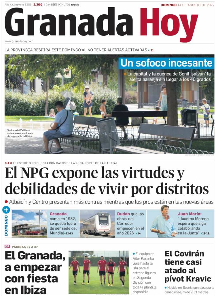 Portada de Granada Hoy (Espa&ntilde;a)