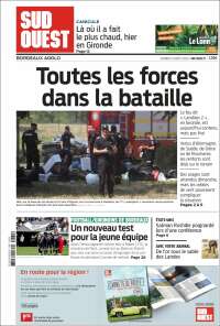 Portada de Sud Ouest (Francia)