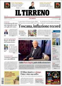 Portada de Il Tirreno (Italia)